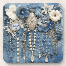 Porta-copo Joias de fantasia em Blue Denim