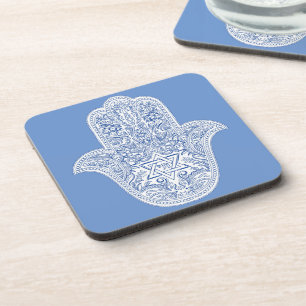 Porta-copo Judaica - Hamsa Beber Coasters - Presentes 