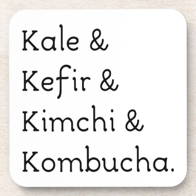 Porta-copo Kale Kefir Kimchi Kombucha (Frente)