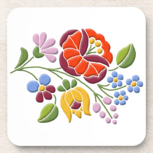 Porta-copo Kalocsa Embroidery - Hungarian Folk Art