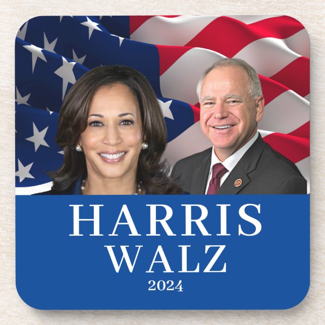 Porta-copo Kamala Harris E Tim Walz 2024 (Frente)