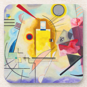 Porta-copo Kandinsky amarelo-vermelho-azul
