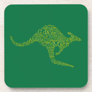 Porta-copo Kangaroo feito de gíria australiana