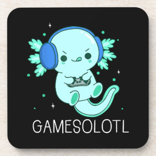 Porta-copo Kawaii Gamesolotl Axolotl Gamer
