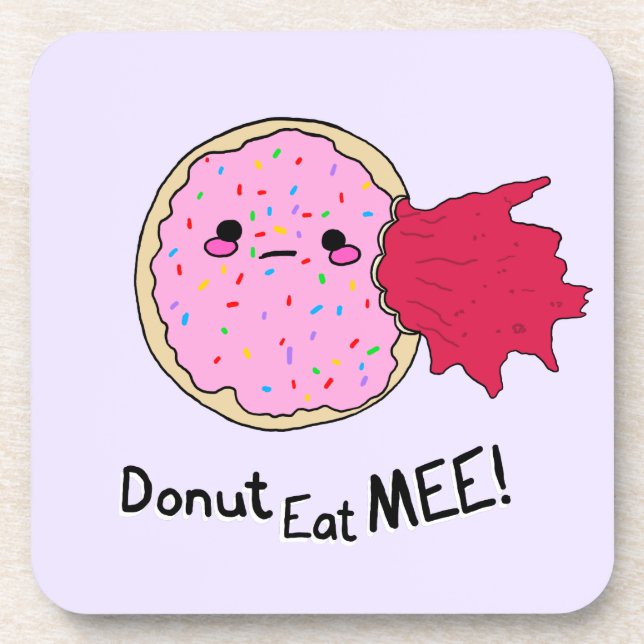 Porta-copo Kawaii Jam Donut Coma-me (Frente)