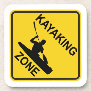 Porta-copo Kayaking Zone Road Sign