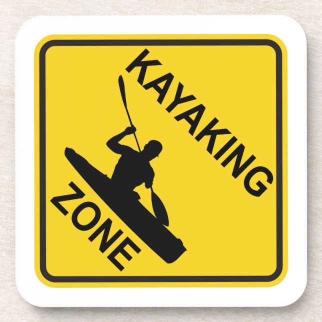 Porta-copo Kayaking Zone Road Sign (Frente)
