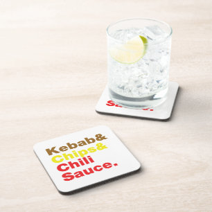 Porta-copo Kebab e Chips e Molho Chili.