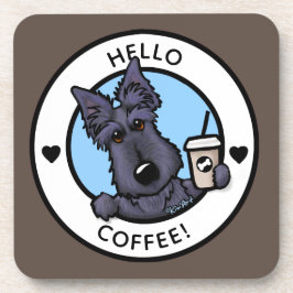 Porta-copo KiniArt Scottie Amante do Café Protetor de copo de