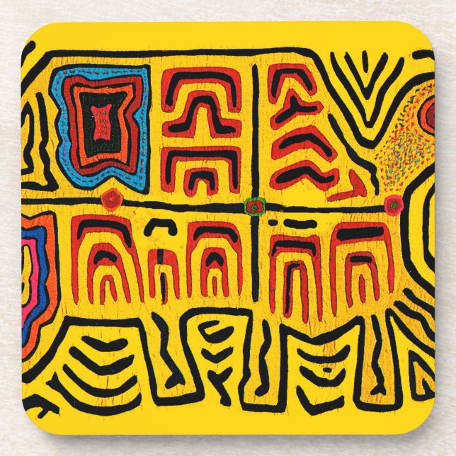 Porta-copo Kuna Indian Tribal Walking Turtle (Frente)