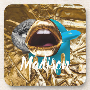 Porta-copo Lábios Makeup Beauty Girls Gift Personalizadas Pe