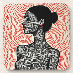 Porta-copo Labirinto de Seu Despertar – Um Retrato Minimalist