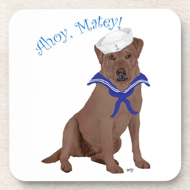 Porta-copo Labrador Retriever Marrom Chocolate (Frente)