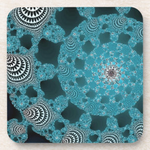 Porta-copo Lacy Doily em Azul