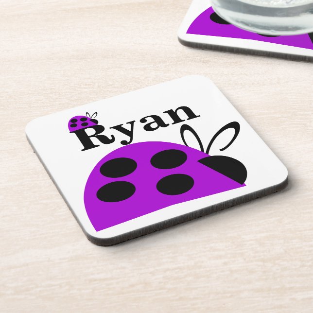 Porta-copo Ladybug Roxo Cugado Personalizado (Left Side)