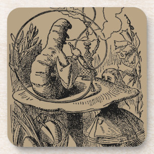 Porta-copo Lagarta Narguilé Vintage Alice no País das Maravil