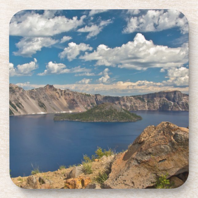 Porta-copo Lago Crater e Ilha Wizard, Crater Lake (Frente)