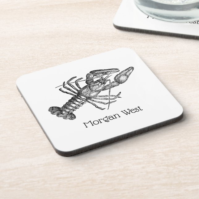 Porta-copo Lagosta Vintage #1 Desenho (Left Side)