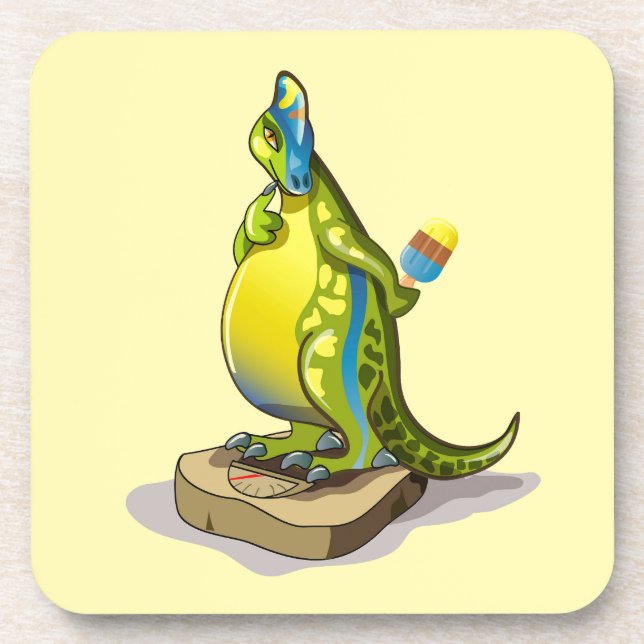 Porta-copo Lambeossauro Em Escala De Peso. (Frente)