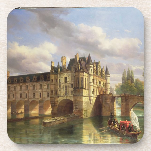 Porta-copo Le Castelo de Chenonceau, 1843 (óleo em canvas) (Frente)
