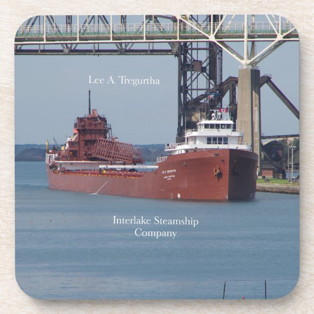 Porta-copo Lee A. Tregurtha set 6 duros de plástico (Frente)