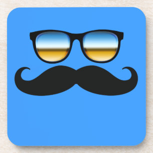 Porta-copo Legal bigode sob sombras
