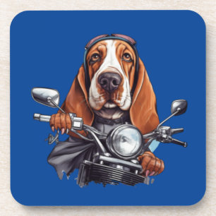 Porta-copo Legal motoqueiro, fofo motorista de cão de caça de