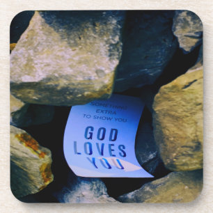 Porta-copo Lembrete do amor de Deus por você. Fé Cristã