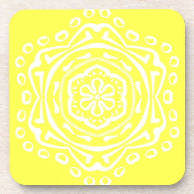 Porta-copo Lemon Mandala (Frente)