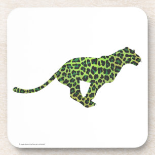 Porta-copo Leopard Black and Green Silhouette