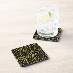 Porta-copo Leopardo Dourado, Brilhante Dourada, Padrão-Leopar