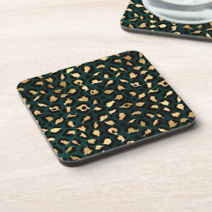 Porta-copo Leopardo Dourado e Teto Série Design 1 