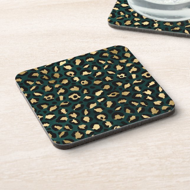 Porta-copo Leopardo Dourado e Teto Série Design 1 (Left Side)