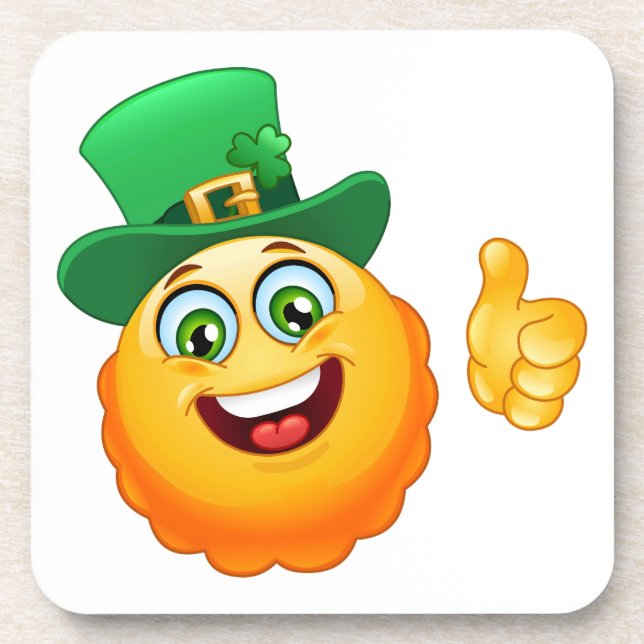 Porta-copo leprechaun emoji (Frente)