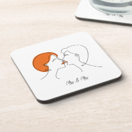 Porta-copo Lésbica Beija-Abstrato, Arte Personalizada