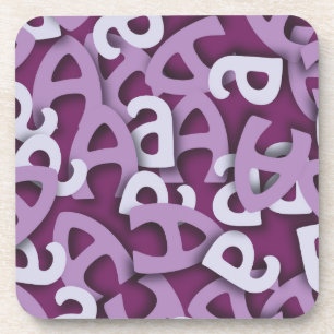 Porta-copo Letra A Purple