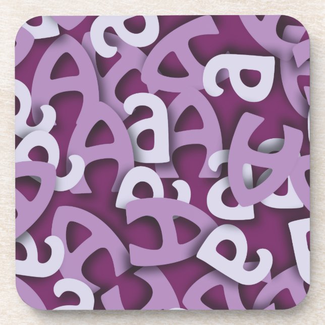 Porta-copo Letra A Purple (Frente)