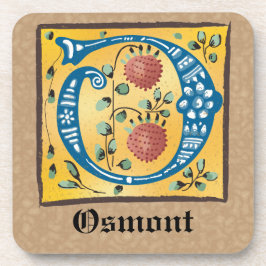 Porta-copo Letra Floral Iluminada Medieval O Monograma