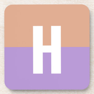 Porta-copo Letra inicial do bloco colorido de legenda Monogra