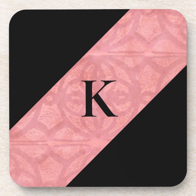 Porta-copo Letra Ruddy Pink Batik (Frente)