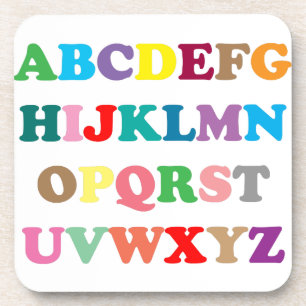 Porta-copo Letras coloridas do ABC