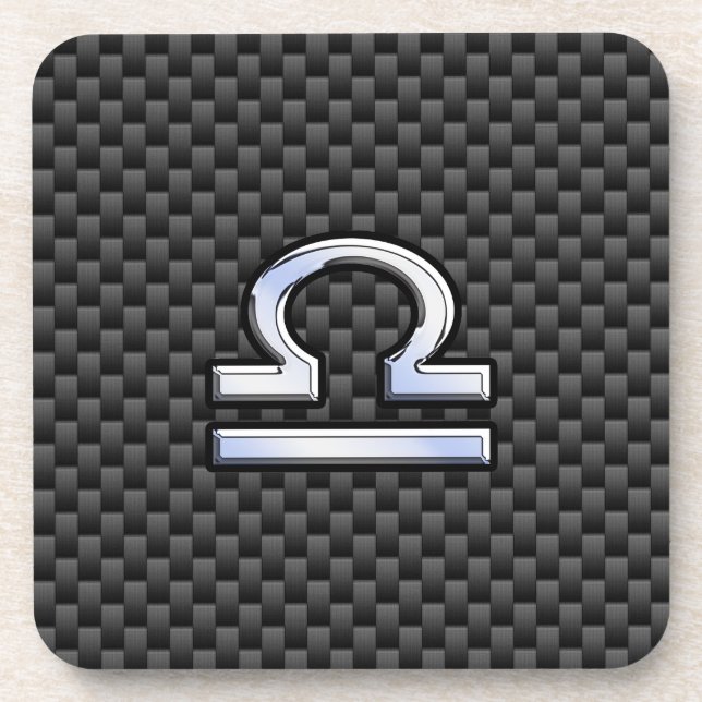 Porta-copo Libra - Sinal de Zodíaco na Impressão de Fibra de  (Frente)