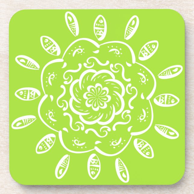 Porta-copo Limão Mandala (Frente)
