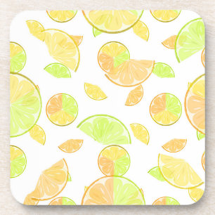 Porta-copo limões limão laranja fatias fruta citrinos