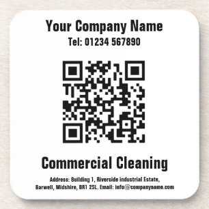 Porta-copo Limpando Design de código QR