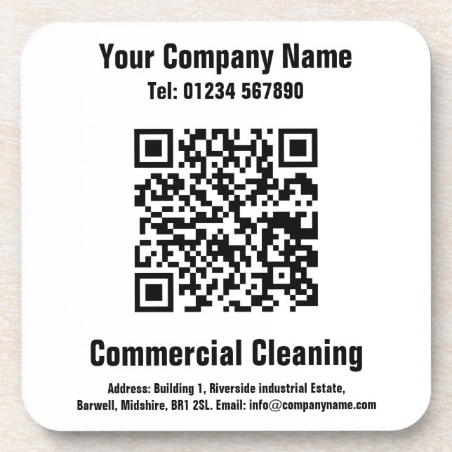 Porta-copo Limpando Design de código QR (Frente)