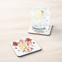 Porta-copo Linda casa vermelha para a visão de Natal