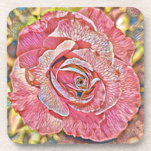 Porta-copo Linda pintura de rosa-rosa