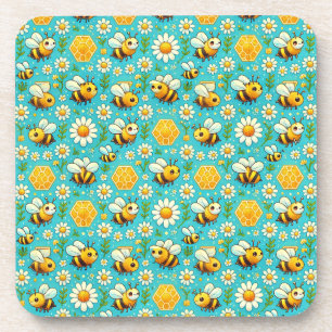 Porta-copo 🐝 Lindas Abelhas Margaridas Jardim Floral Charme