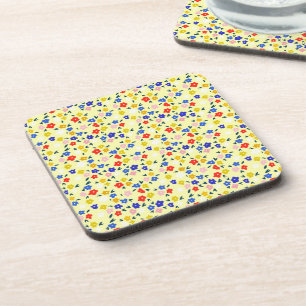 Porta-copo Lindo Floral Delicado Fofo em Amarelo Pastel